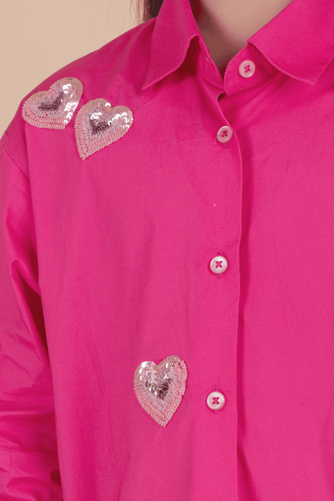 Pre-Order: Shirt for Girls-Fuschia