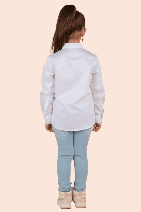 Pre-Order: White Shirt with Ladybug Embroidery