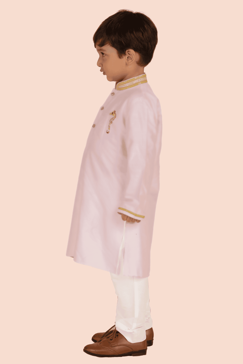 Pre-Order: Kurta with sea Horse Embroidery - Light Pink