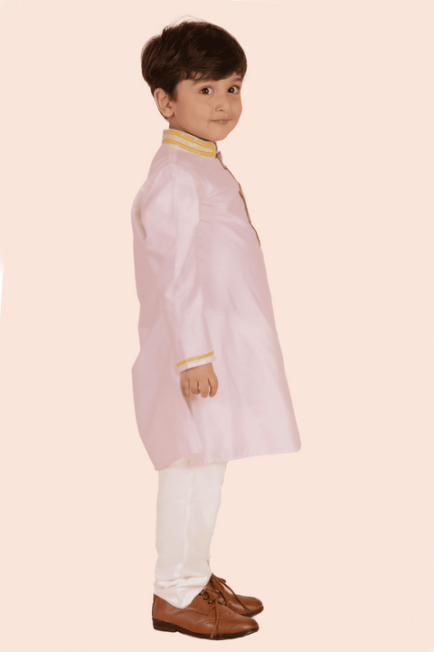 Pre-Order: Kurta with sea Horse Embroidery - Light Pink