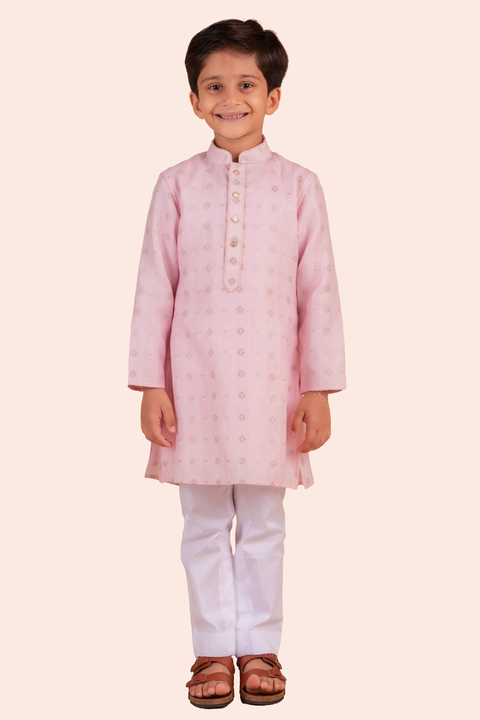 Pre-Order: Printed Kurta with Pant - Pink