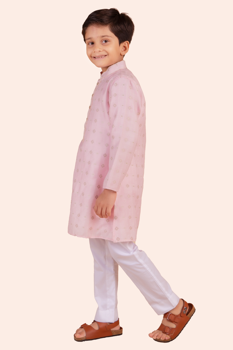 Pre-Order: Printed Kurta with Pant - Pink