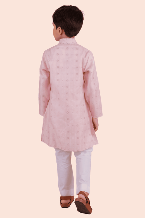 Pre-Order: Printed Kurta with Pant - Pink