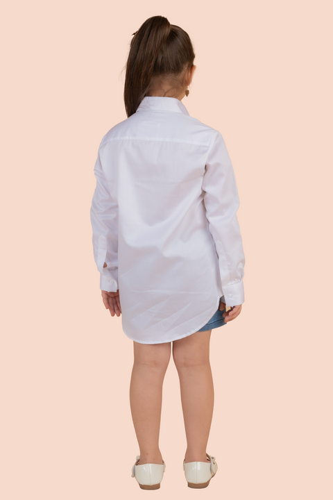Pre-Order: White Shirt with Bee Embroidery