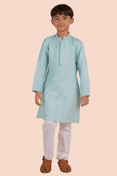 Pre-Order: Printed Kurta with Pant - Blue