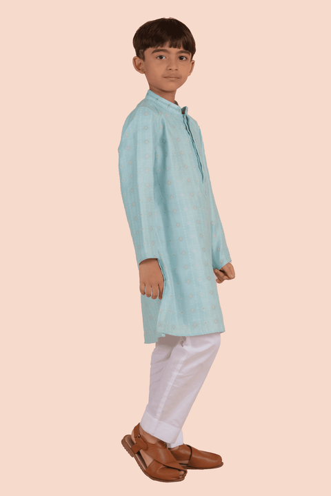 Pre-Order: Printed Kurta with Pant - Blue