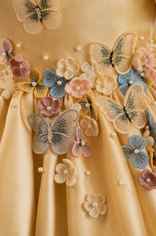 Pre-Order: Flora Butterfly Dress In Golden