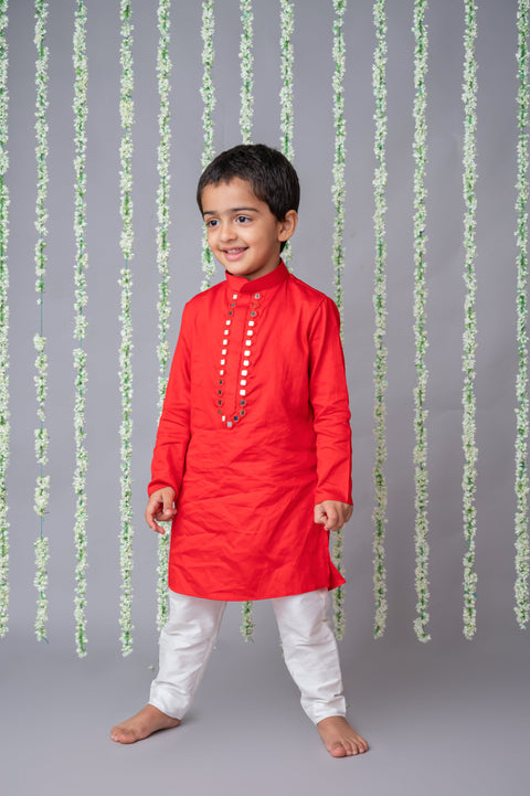 Pre-Order: Mirror Embroidered Kurta Set