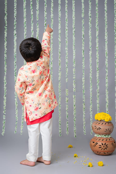 Pre-Order: Floral Printed Jacket Set with Pant