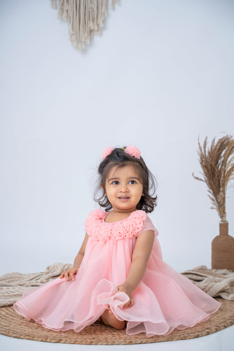 Pre-Order: Rosy Whirl A-Line Dress in Pink