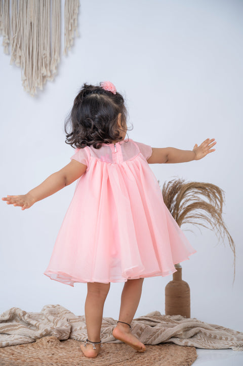Pre-Order: Rosy Whirl A-Line Dress in Pink
