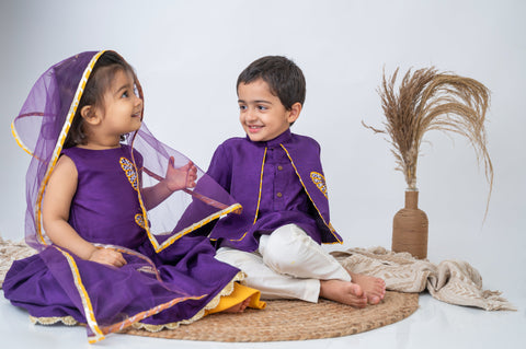 Pre-Order: Butterfly Embroidered Jacket Set in Purple