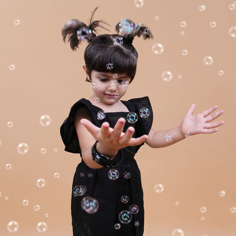 Pre-Order: Solid Black above knee Length Dress