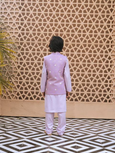 Pre Order : Lilac Charm Nehru Jacket Set