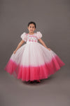 Pre-Order: Pink Shaded Butterfly Ankle Length Gown