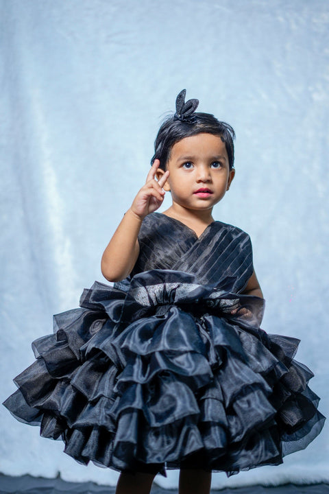 Pre-Order: Black Frilled Dress