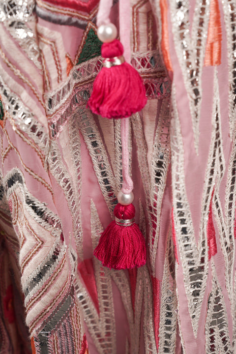 Pre-Order: Multicolour Sequins Embroidered Lehenga Choti Set