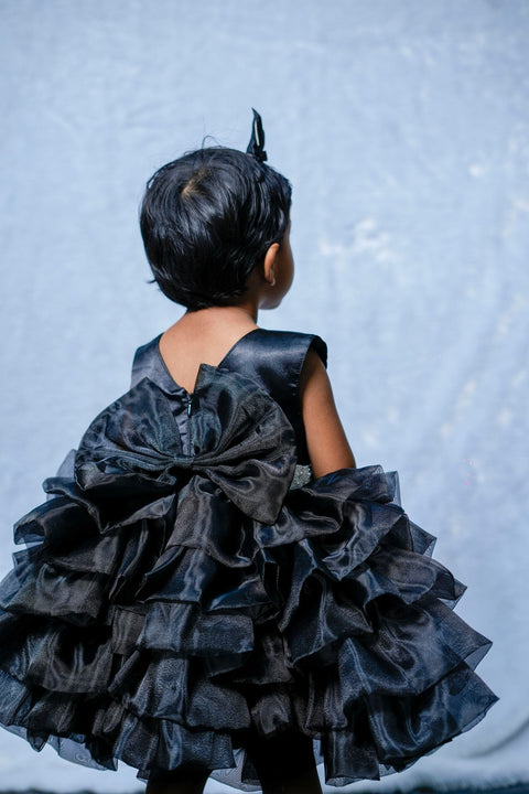 Pre-Order: Black Frilled Dress