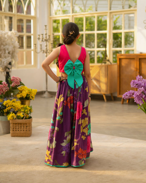 Pre Order : Pink Crop Top & Skirt Set