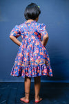 Pre-Order: Blue Flower Printed Dress
