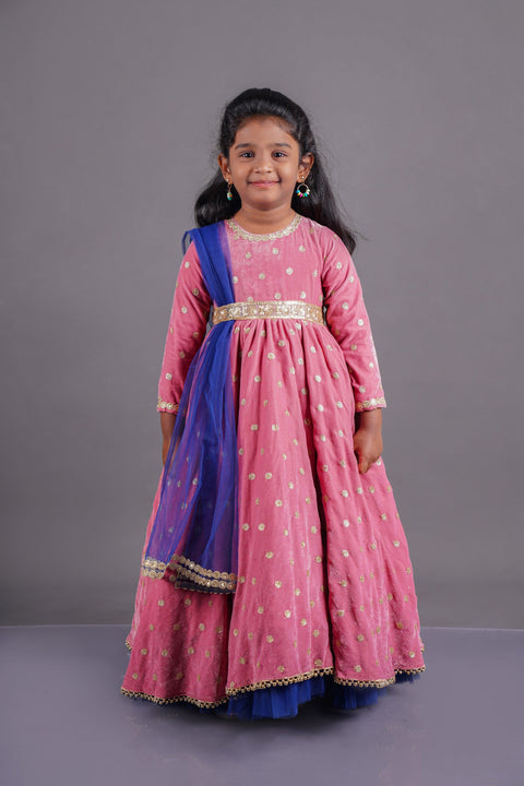 Pre-Order:  Pink Anarkali With Dupatta