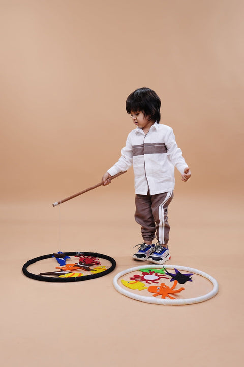 Pre-Order: Striped Pure Linen  Premium Co-ords -  White - Brown