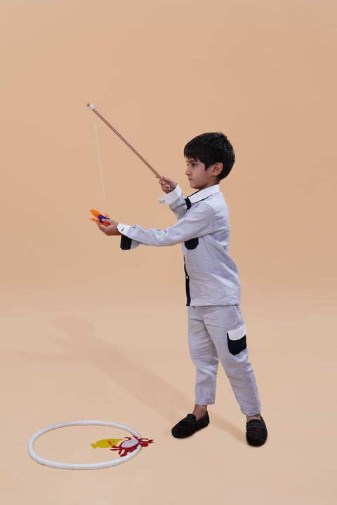 Pre-Order: Cargo Pocket Styled Pure Linen Premium Co-ords -  Grey - Dark Blue - White