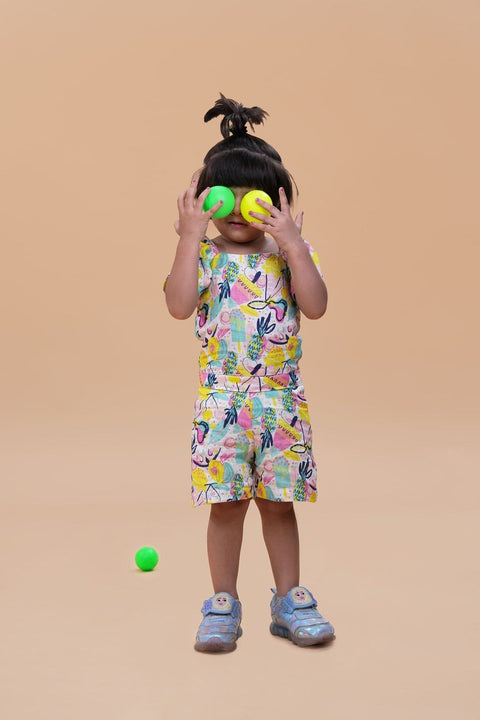 Pre-Order: Fruit and Punch Printed Pure Linen Jumpsuit