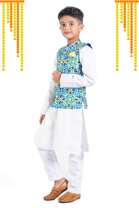 Pre-Order: Mosaic bandi with silk kurta pants