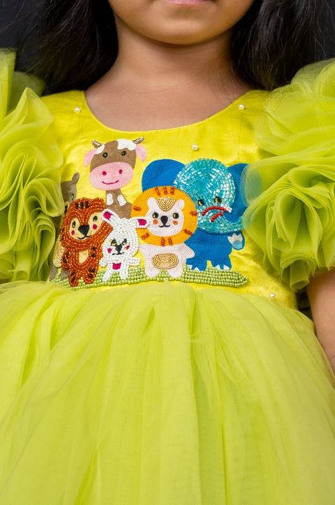 Pre-Order: Green Animal Kingdom Dress