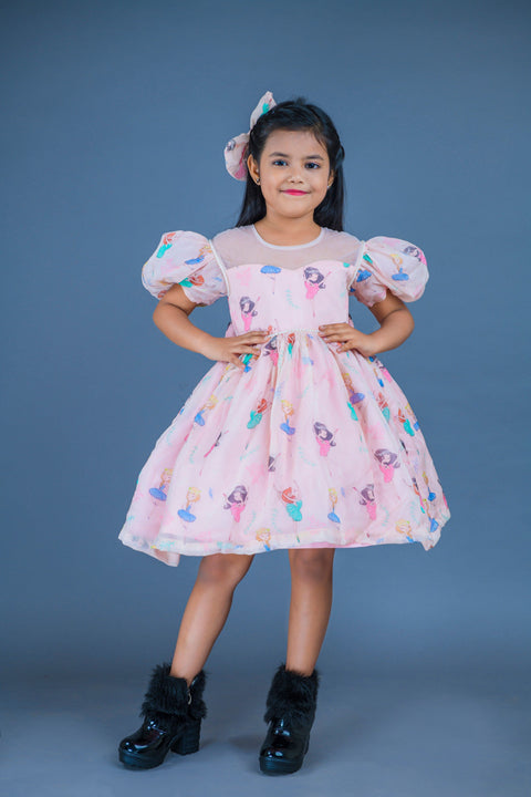 Pre-Order: Ballerina printed organza frock