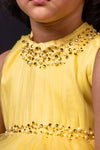 Pre-Order: Yellow Neck Stonework Dress