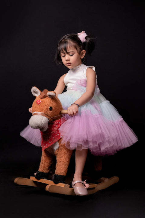 Pre-Order: White Pink Neck Stone Work