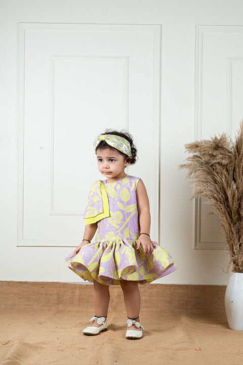 Pre-Order: Green Lilac Ruffle Dress