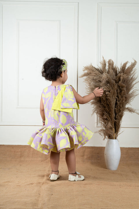Pre-Order: Green Lilac Ruffle Dress