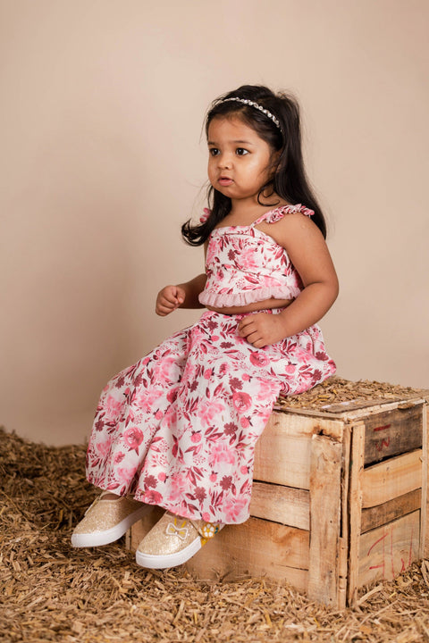 Pre-Order: The Pink Floral Palazzo Set