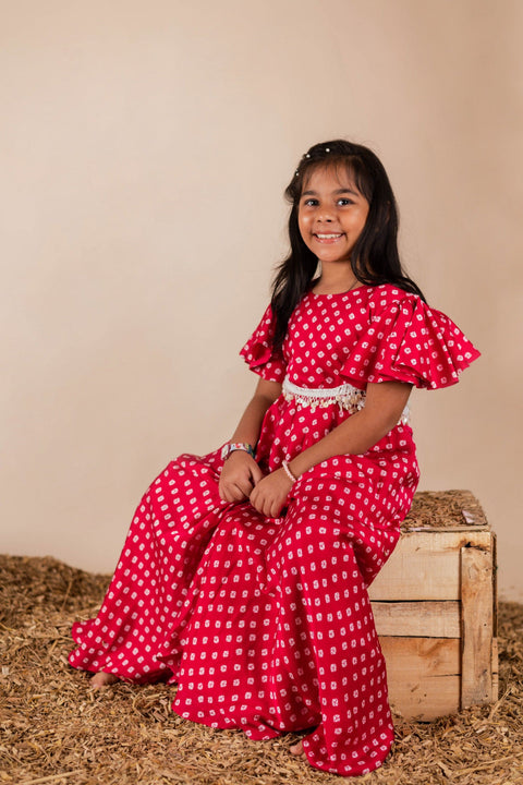 Pre-Order: Pink Bandhej Jumpsuit