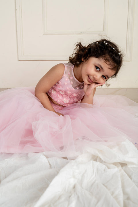 Pre-Order: Pink Heart Ghaghra