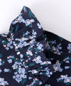 Ditsy flower cluster print full sleeve dress-Navy