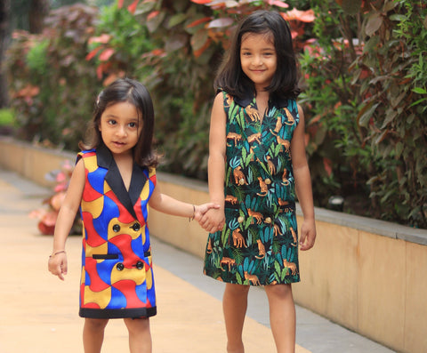 Pre-Order: Black Leopard Print Satin Blazer Dress