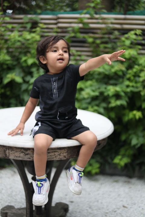 Pre-Order: Anchor Pocket Pure Linen  Premium Co-ords - Black