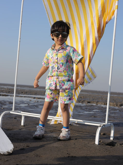 Pre-Order: Fruit and Punch Printed Pure Linen  Premium Co-ords