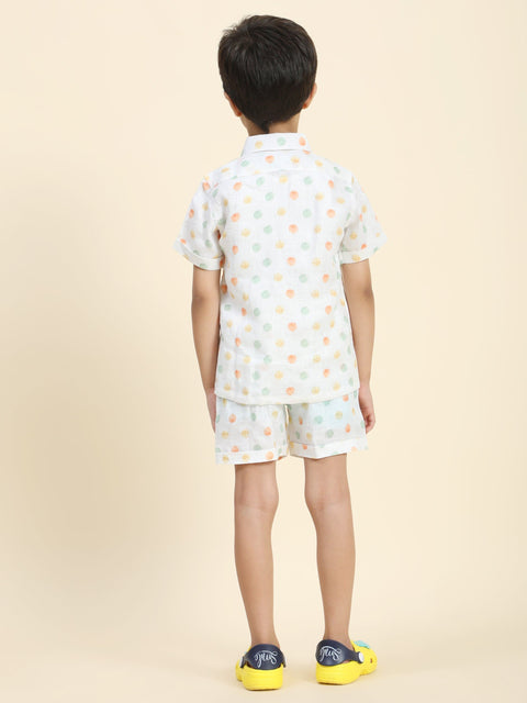 Pre-Order: Fireballs Printed Pure Linen  Premium Co-ords