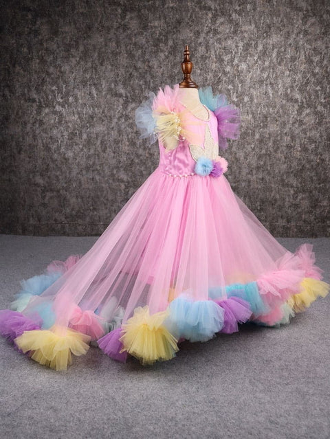 Pre-Order: Gorgeous Unicorn Ruffled Frill Gown