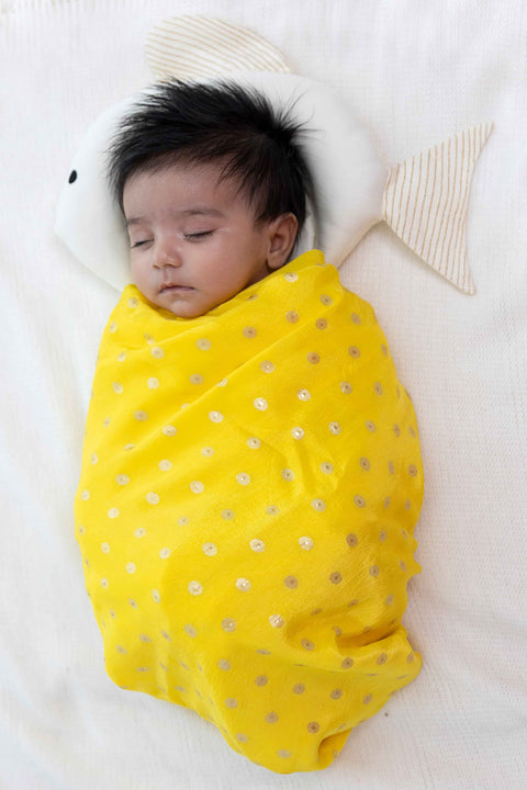 Unisex Viscose Na Swaddle - Yellow