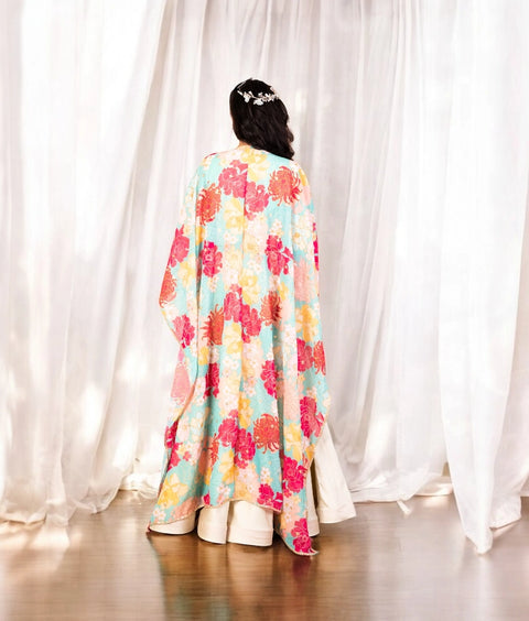 Pre-Order: Green Floral Crop Top Set