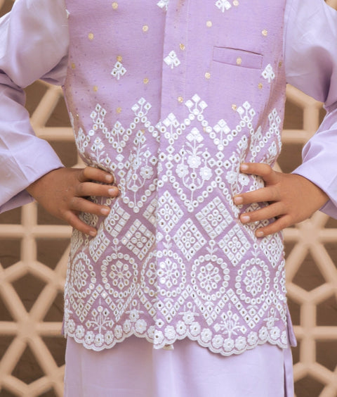 Pre Order : Lilac Charm Nehru Jacket Set