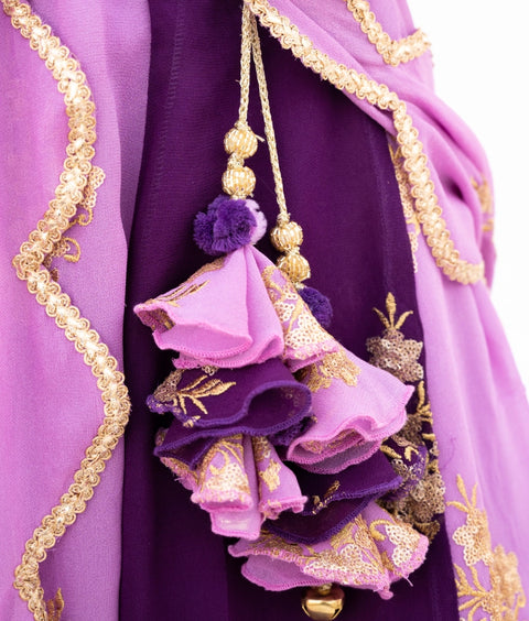 Pre-Order: Lilac & Purple Embroidered Lehenga Set