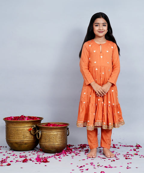 Pre-Order: Meher Tiered Malmal Dress Det