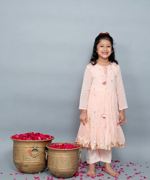 Pre-Order: Meher Tiered Malmal Dress Det